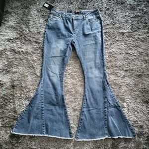 Lucky & Blessed Light Blue Flare Jeans - Wide Leg